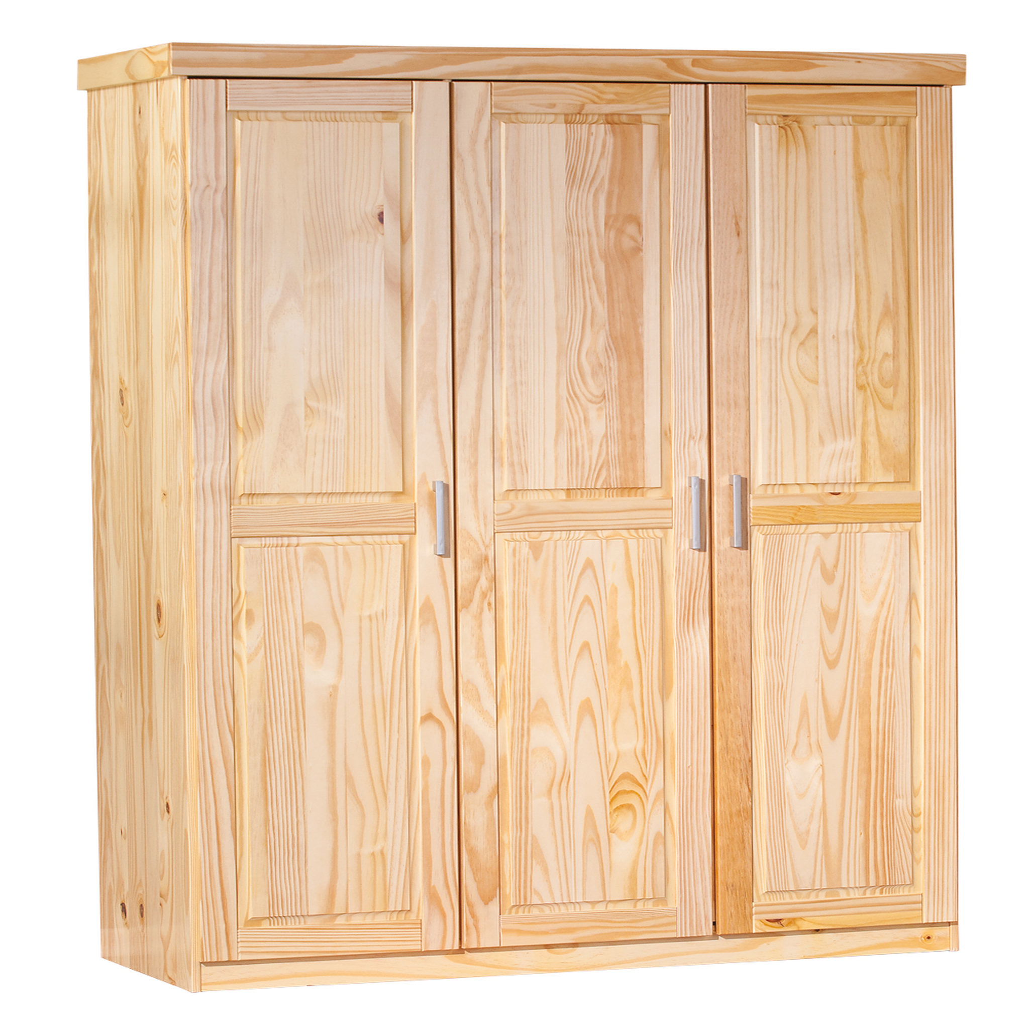 Voir la diapositive 1 : Armoire penderie vernie en pin massif - PELLE