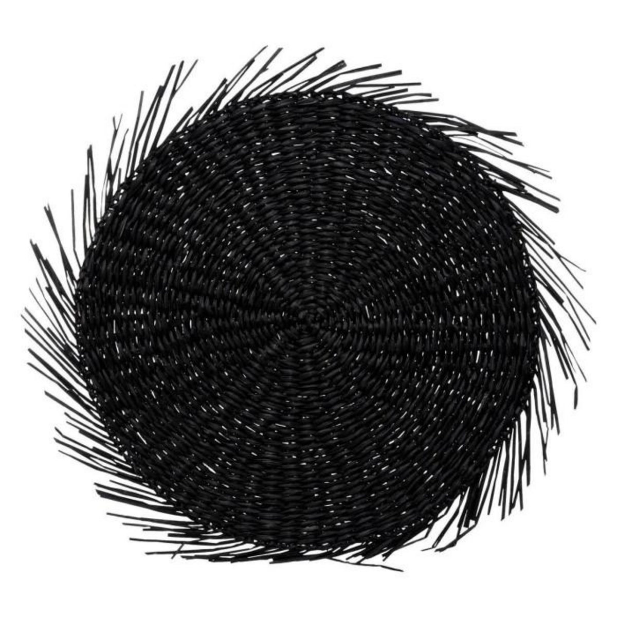 SECRET DE GOURMET Set de Table en Roseau  Cuba  40cm Noir