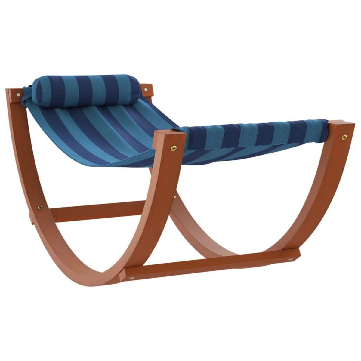 VIDAXL Hamac a bascule pour enfants rayure bleue tissu