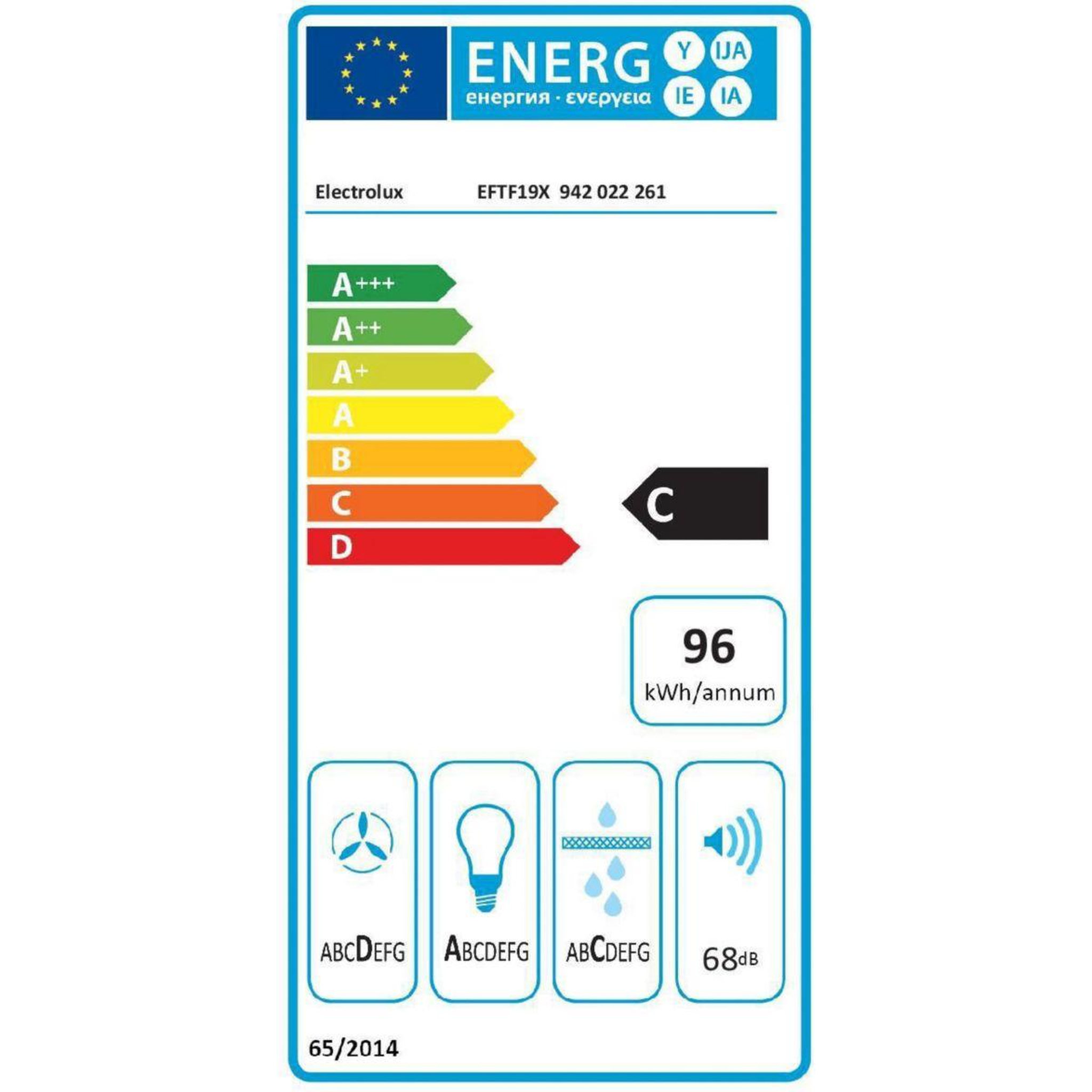 Voir la diapositive 6 : ELECTROLUX Hotte décorative murale EFTF19X