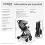 Voir la diapositive 6 : tectake Poussette buggy pliage à une main avec harnais à 5 points, frein de stationnement et arceau de sécurité gris