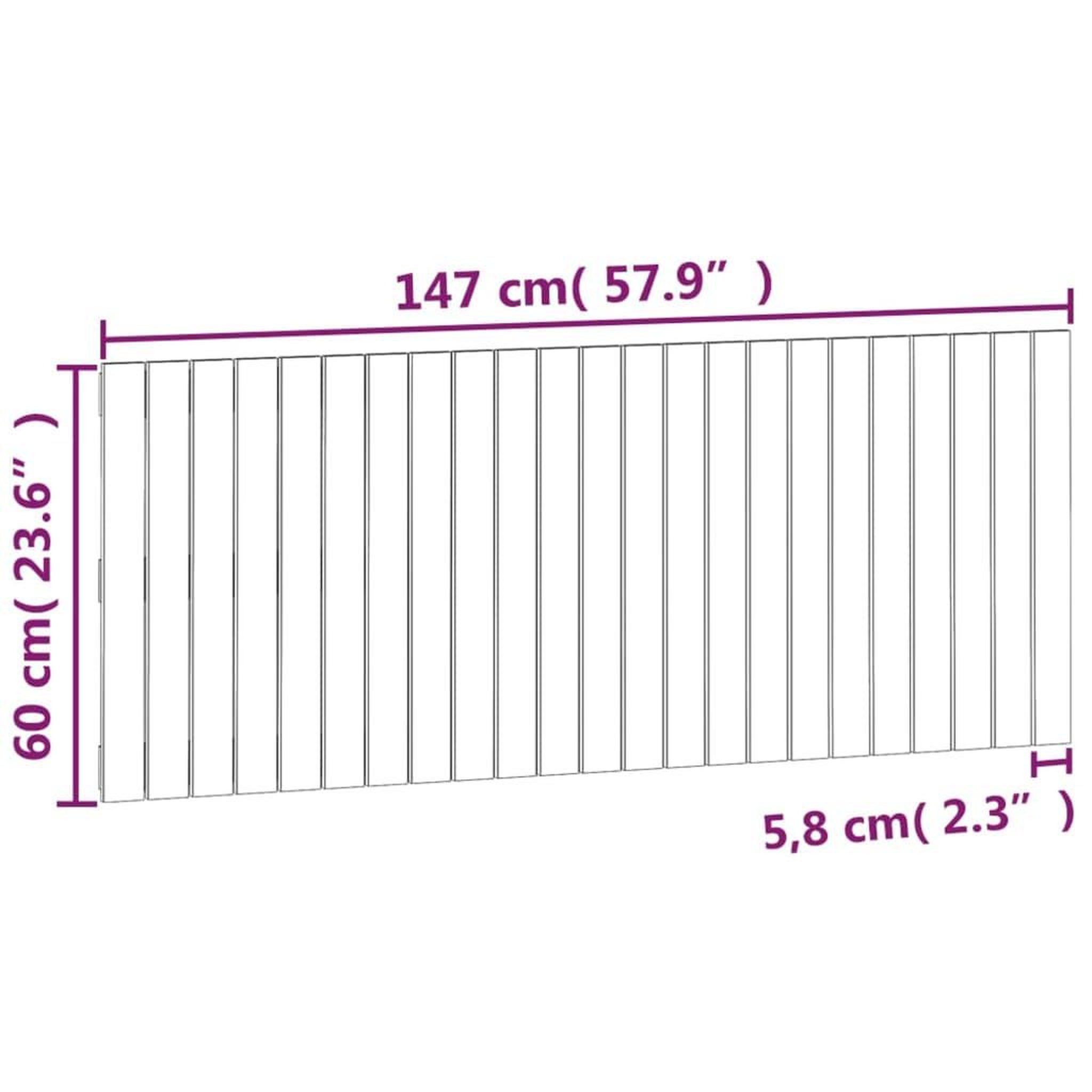 Voir la diapositive 6 : VIDAXL Tete de lit murale Blanc 147x3x60 cm Bois massif de pin