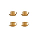 BJORN Tasse SCANDI 15cl et soucoupe Ø12cm - 8 pièces - Ocre