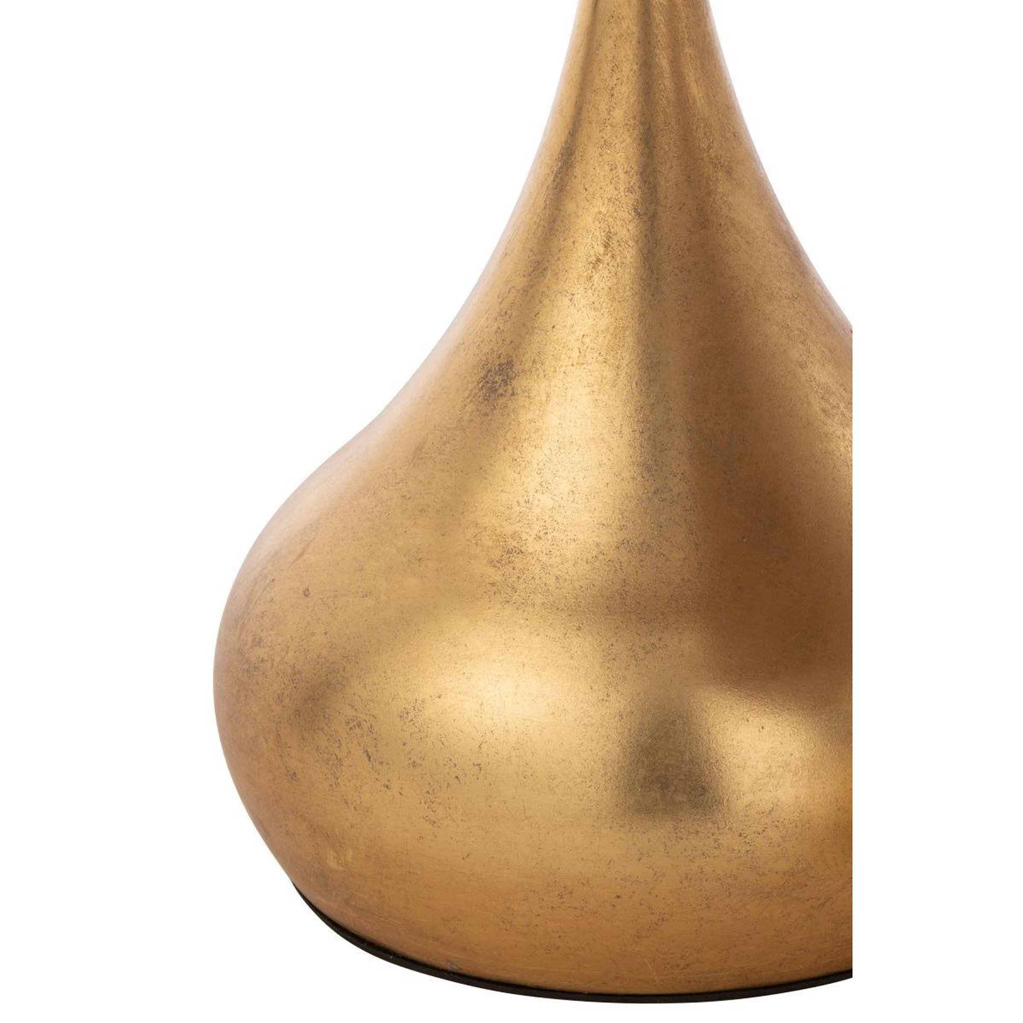 Voir la diapositive 4 : J-LINE Lot de 2 tables d'appoint en métal  goutte  50cm or