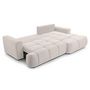 Voir la diapositive 4 : BEST MOBILIER Leonie - canapé d'angle droit 4 places convertible avec coffre en velours texturé