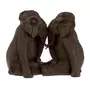 Paris Prix Statuette Déco  Couple d'Éléphants  38cm Marron