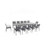 Voir la diapositive 3 : CREADOR Table de jardin aluminium 240/350x103.5x75cm gris CANBERRO
