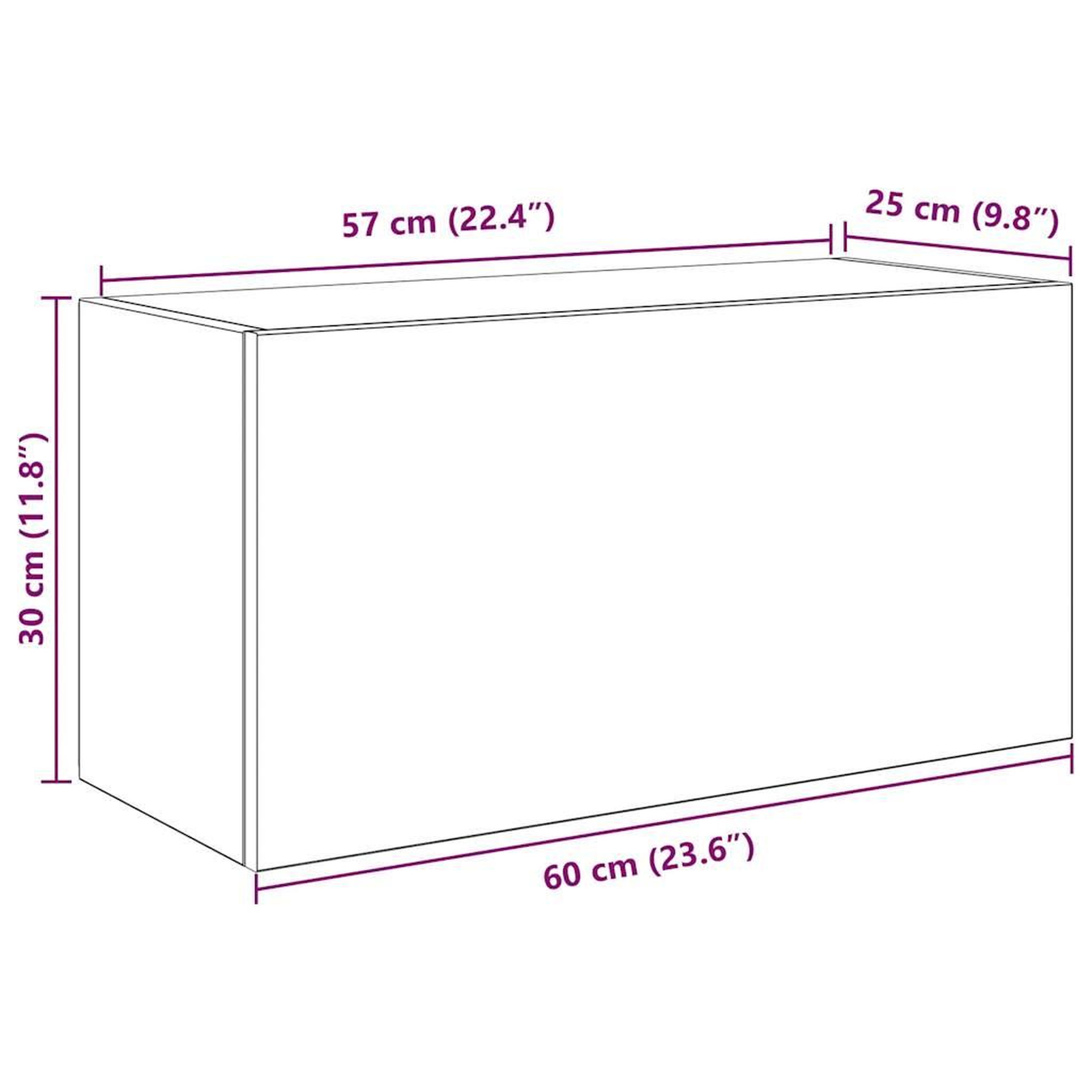 Voir la diapositive 6 : VIDAXL Armoire murale de bain gris beton 60x25x30 cm bois d'ingenierie