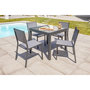 Voir la diapositive 4 : Paris Prix Lot de 2 Chaises de Jardin Empilables  Tolede  87cm Gris Anthracite
