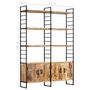 Voir la diapositive 6 : VIDAXL Bibliotheque a 4 niveaux 124x30x180 cm Bois de manguier brut