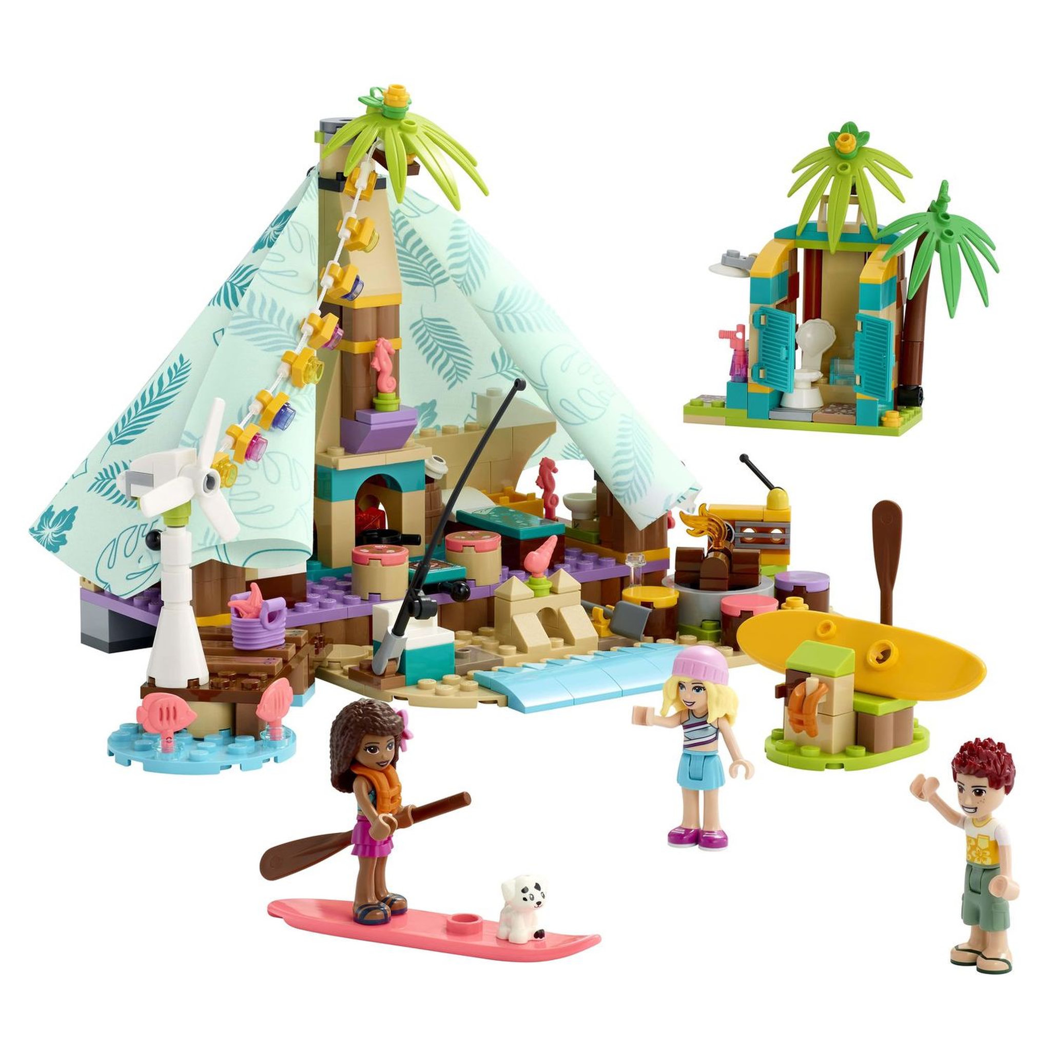 Voir la diapositive 3 : LEGO Friends 41700 Camping Glamour à La Plage, Jouet pour Filles et Garçons dès 6 ans