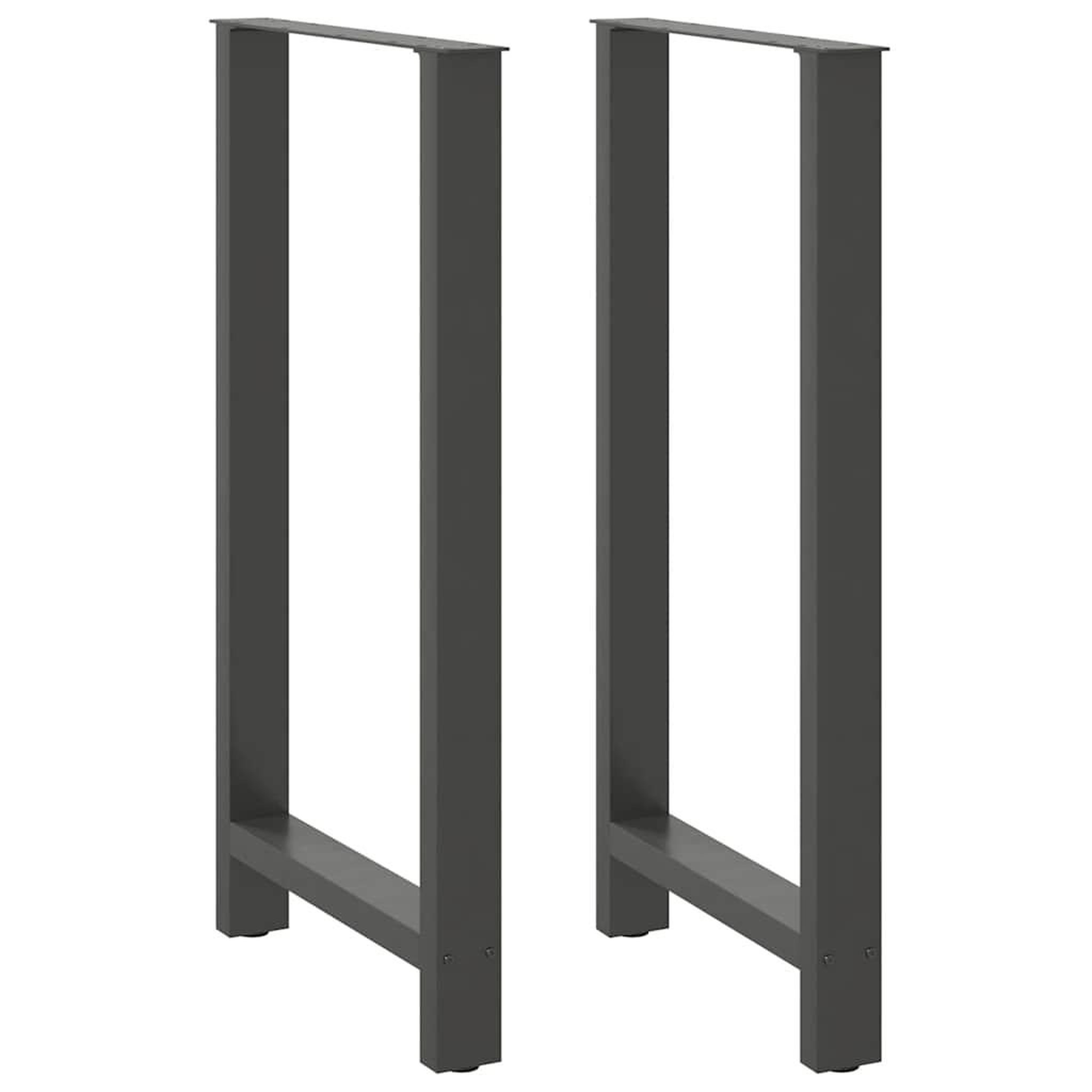 VIDAXL Pieds de table basse anthracite 2 pcs 60x(110-111) cm acier