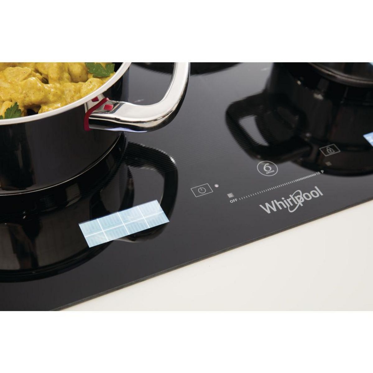 Whirlpool Table de cuisson induction 77cm 8 feux 7400w noir - smp778cneixl
