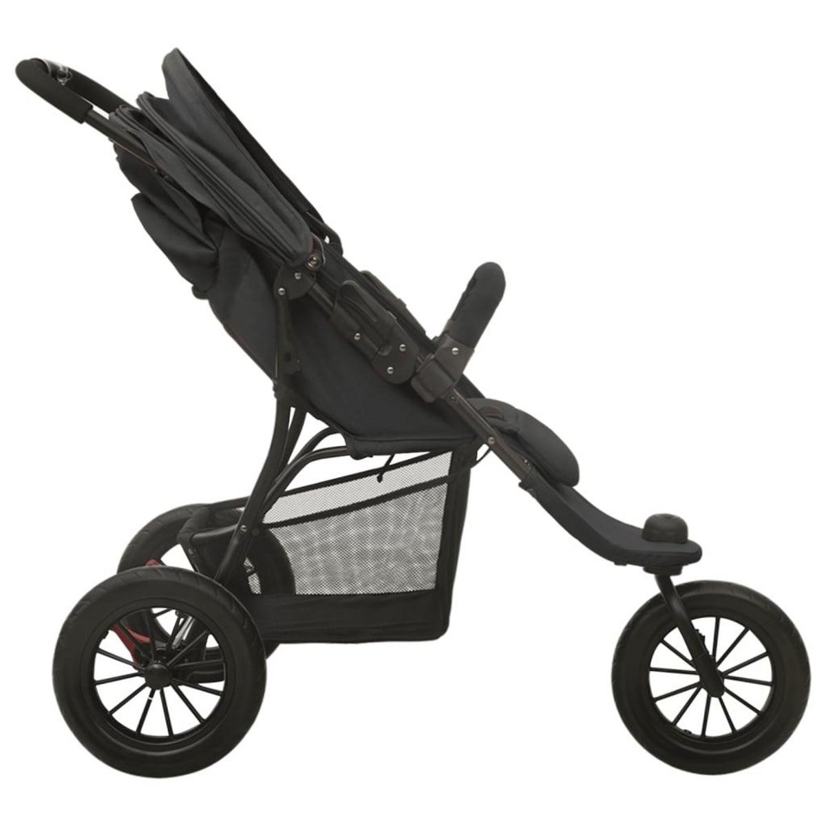 VIDAXL Poussette pour bebe Anthracite Acier
