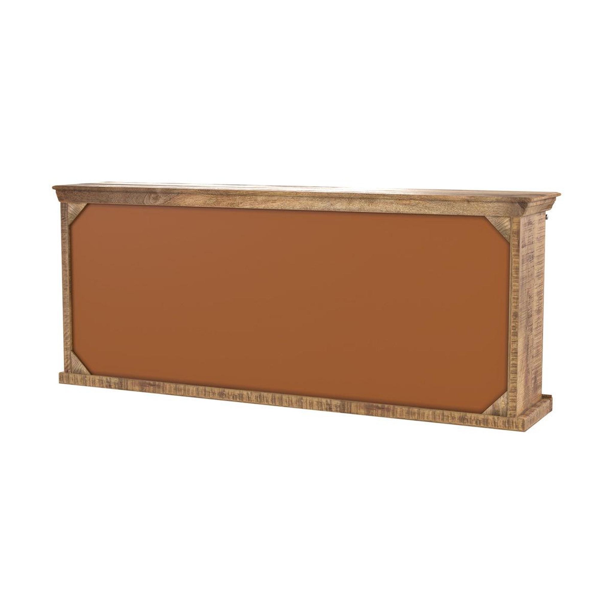 Voir la diapositive 3 : MAISON PAVANE Grand buffet en bois de manguier massif et métal-tabuk