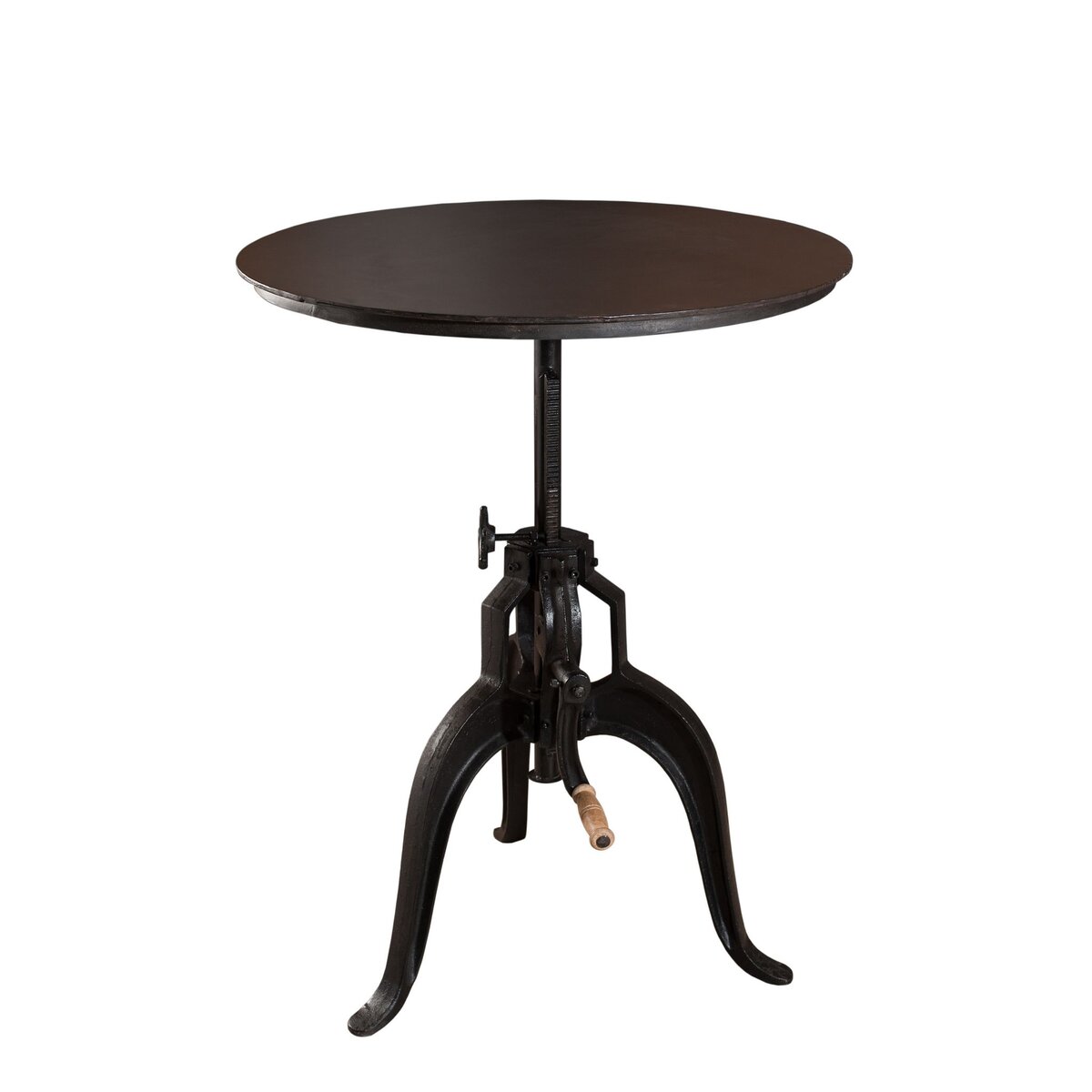Table ronde industrielle ajustable hauteur L74,5cm NAEL