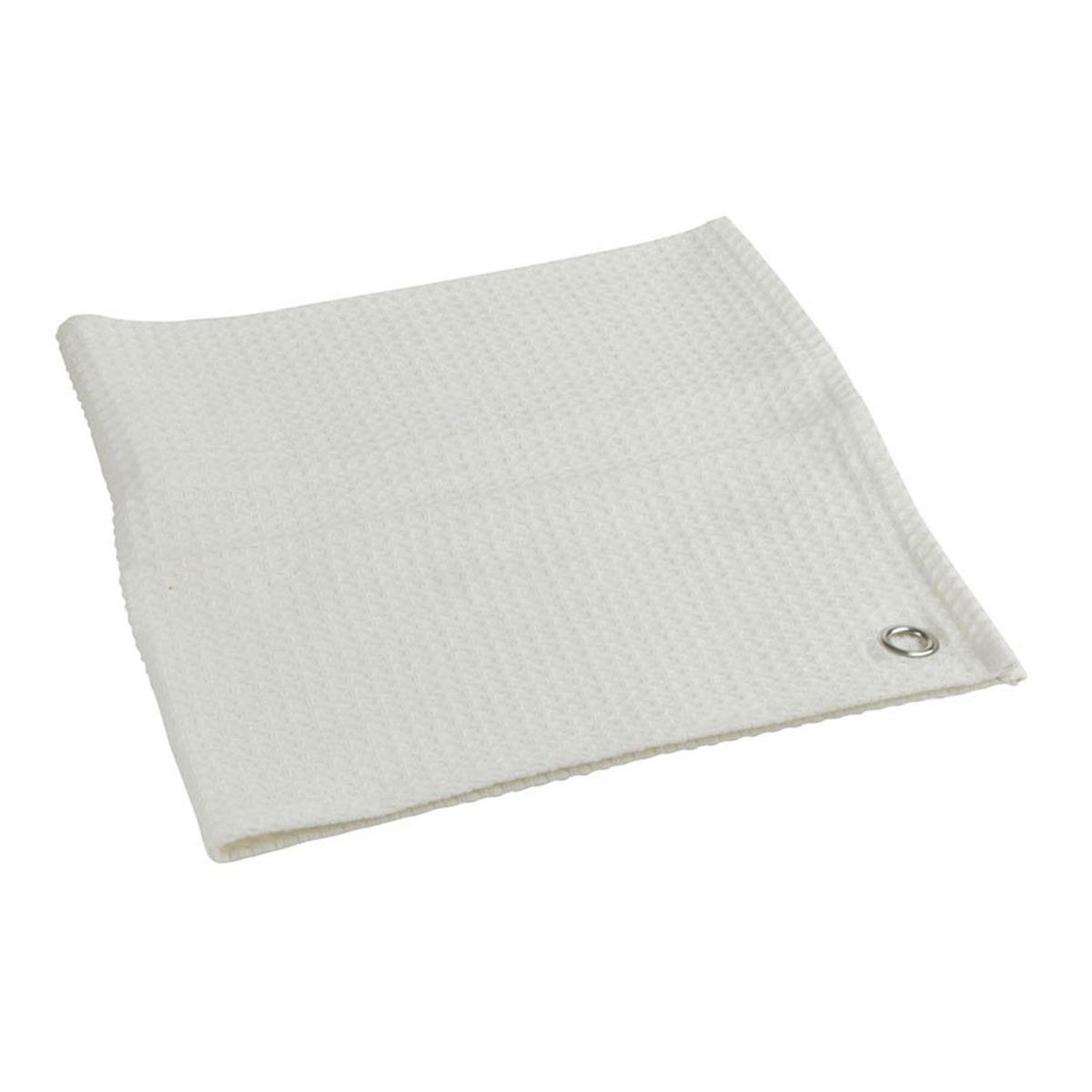 Voir la diapositive 1 : HOMEA Torchon en coton  nid d'abeille  70cm blanc