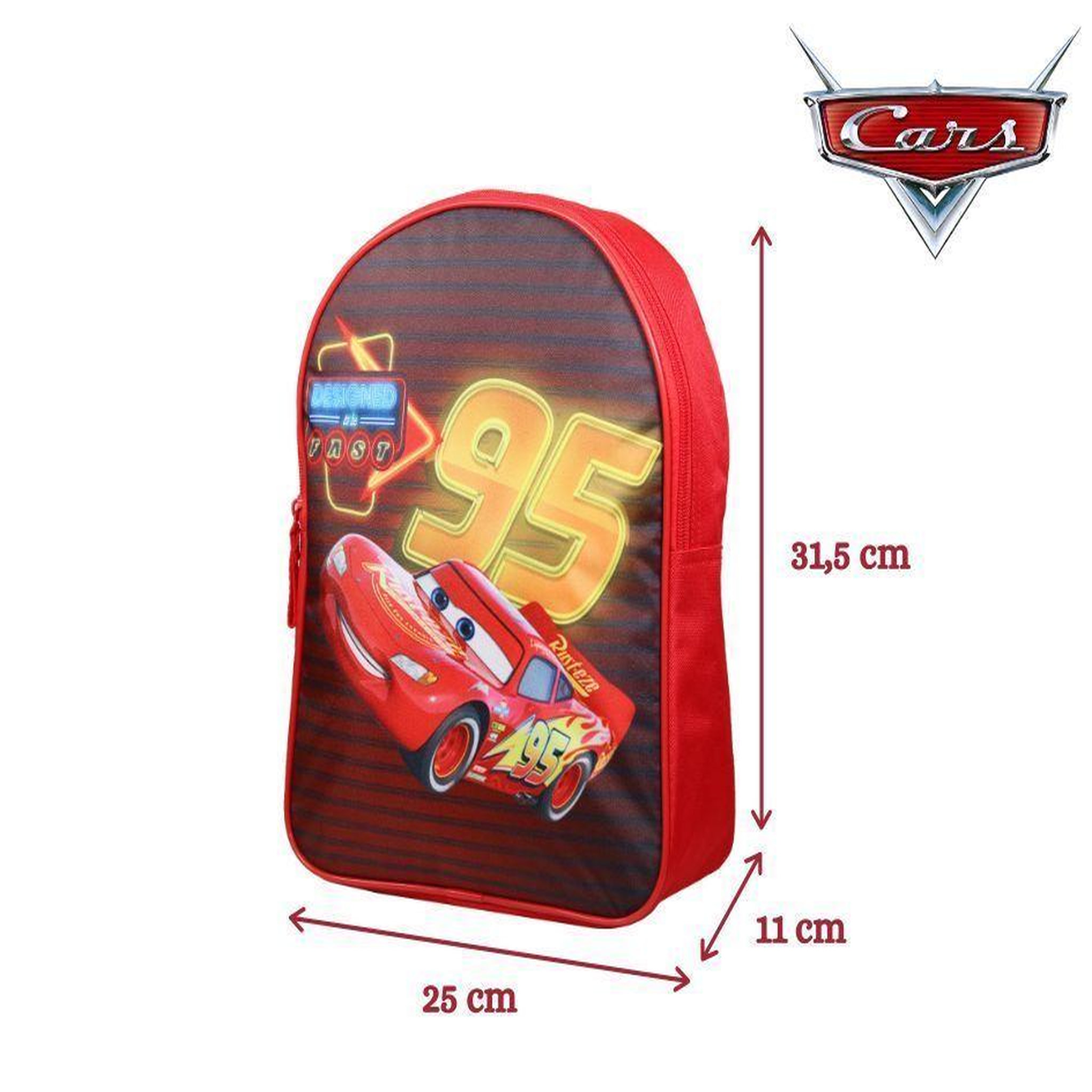 Voir la diapositive 6 : Bagtrotter BAGTROTTER Sac à dos gouter maternelle 31 cm Disney Cars Rouge