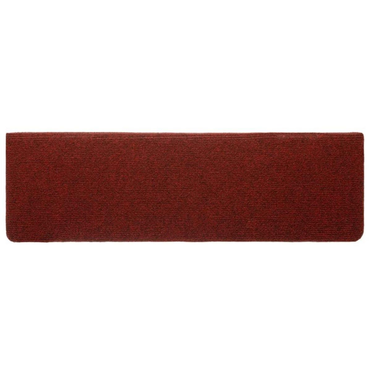 VIDAXL Tapis de marches d'escalier 10pcs Bordeaux 65x21x4cm Aiguillete