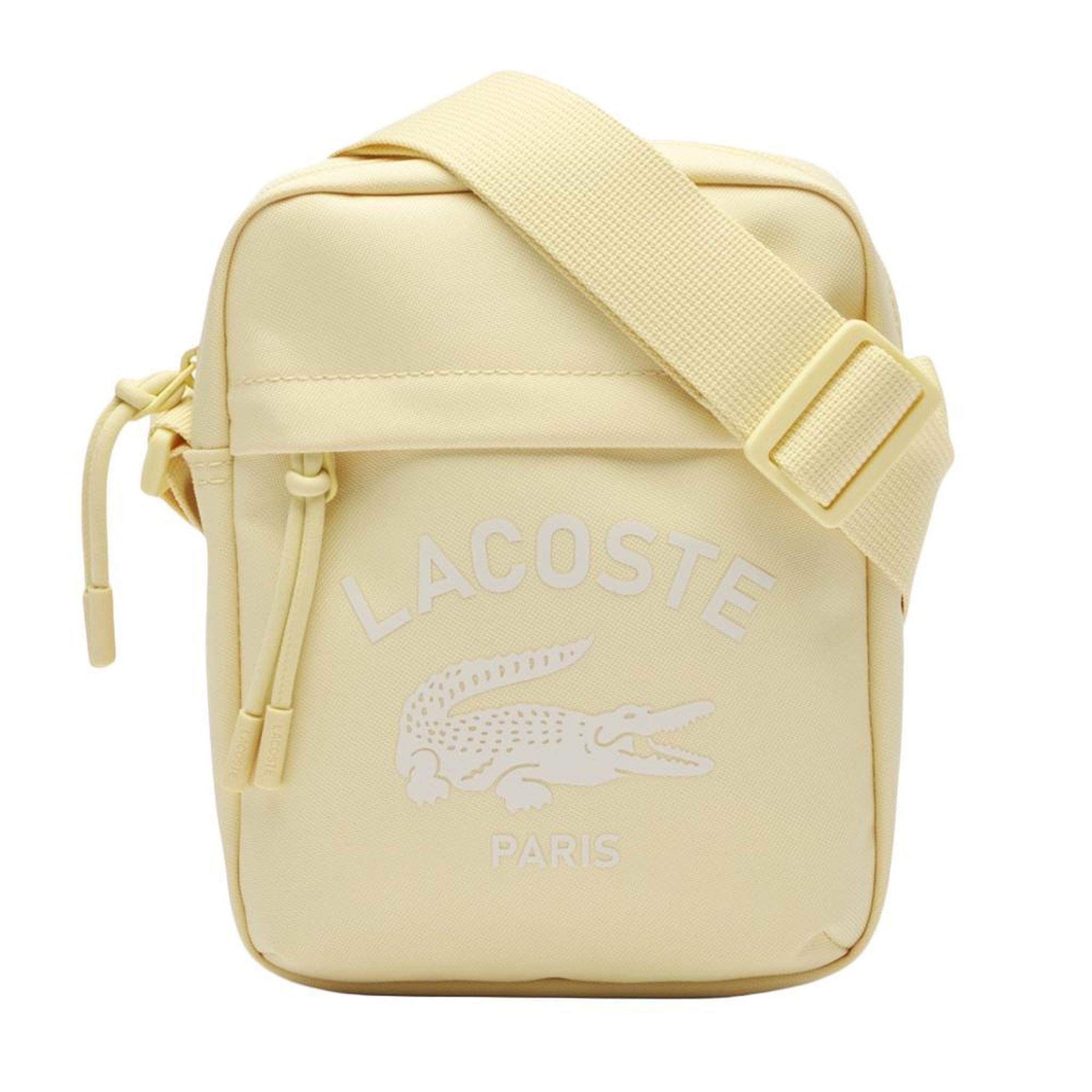 Voir la diapositive 2 : Lacoste Sacoche jaune mixte lacoste croc 80's