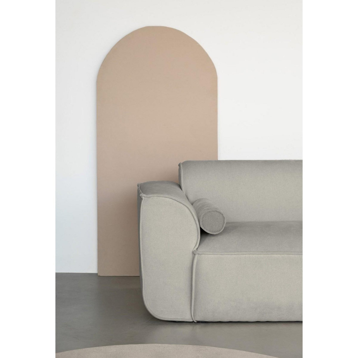 BEST MOBILIER Felix - canapé modulable d'angle droit 5 places en tissu texturé