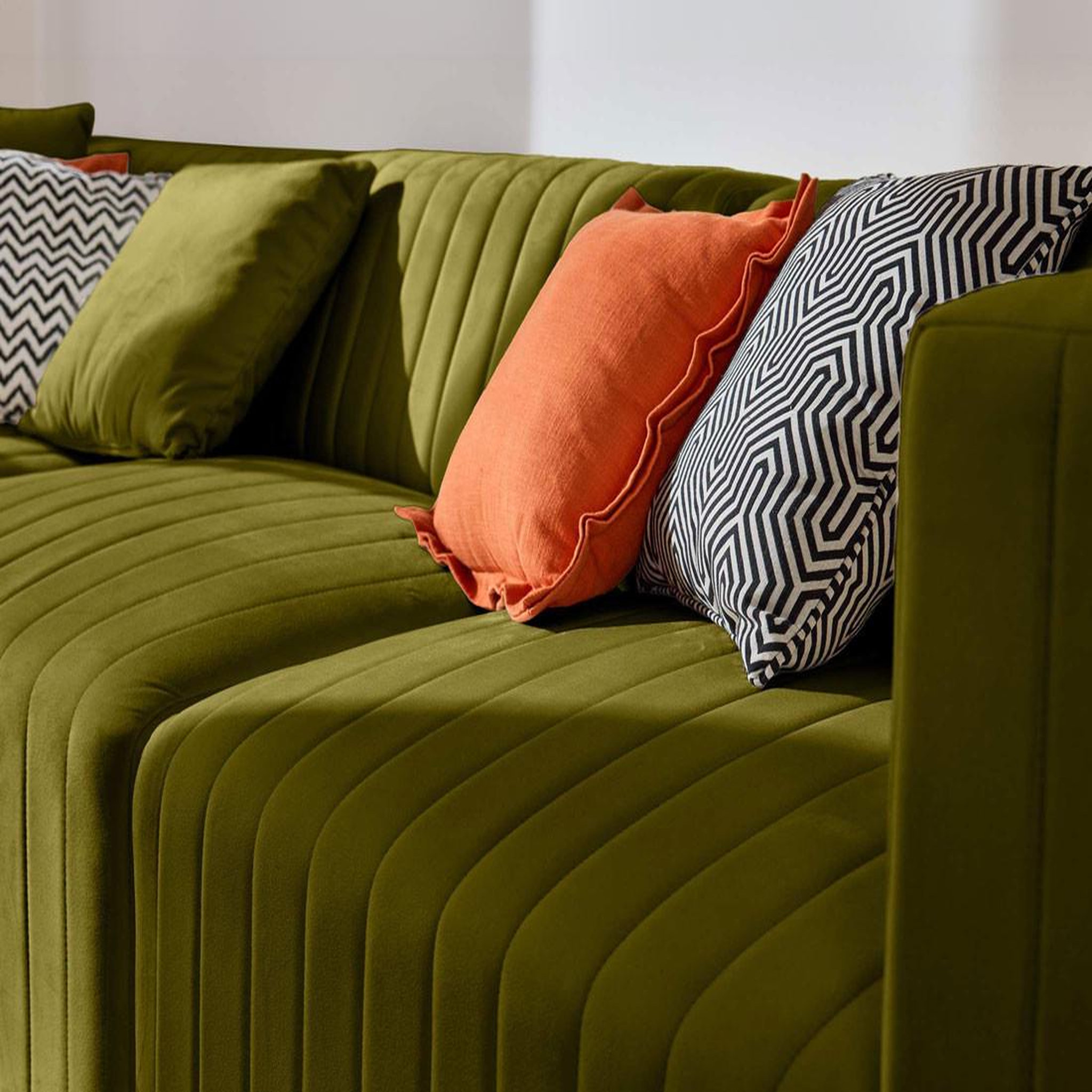 Voir la diapositive 4 : BEST MOBILIER Nova - canapé modulable 3 places - en velours
