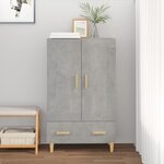 VIDAXL Buffet haut Gris beton 70x31x115 cm Bois d'ingenierie