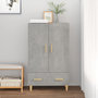 Voir la diapositive 1 : VIDAXL Buffet haut Gris beton 70x31x115 cm Bois d'ingenierie