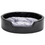 Voir la diapositive 3 : VIDAXL Lit pour chiens Noir et gris 69x59x19 cm Peluche et similicuir