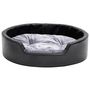 Voir la diapositive 3 : VIDAXL Lit pour chiens Noir et gris 69x59x19 cm Peluche et similicuir