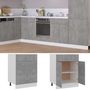 Voir la diapositive 2 : VIDAXL Armoire de plancher a tiroir Gris beton Bois d'ingenierie