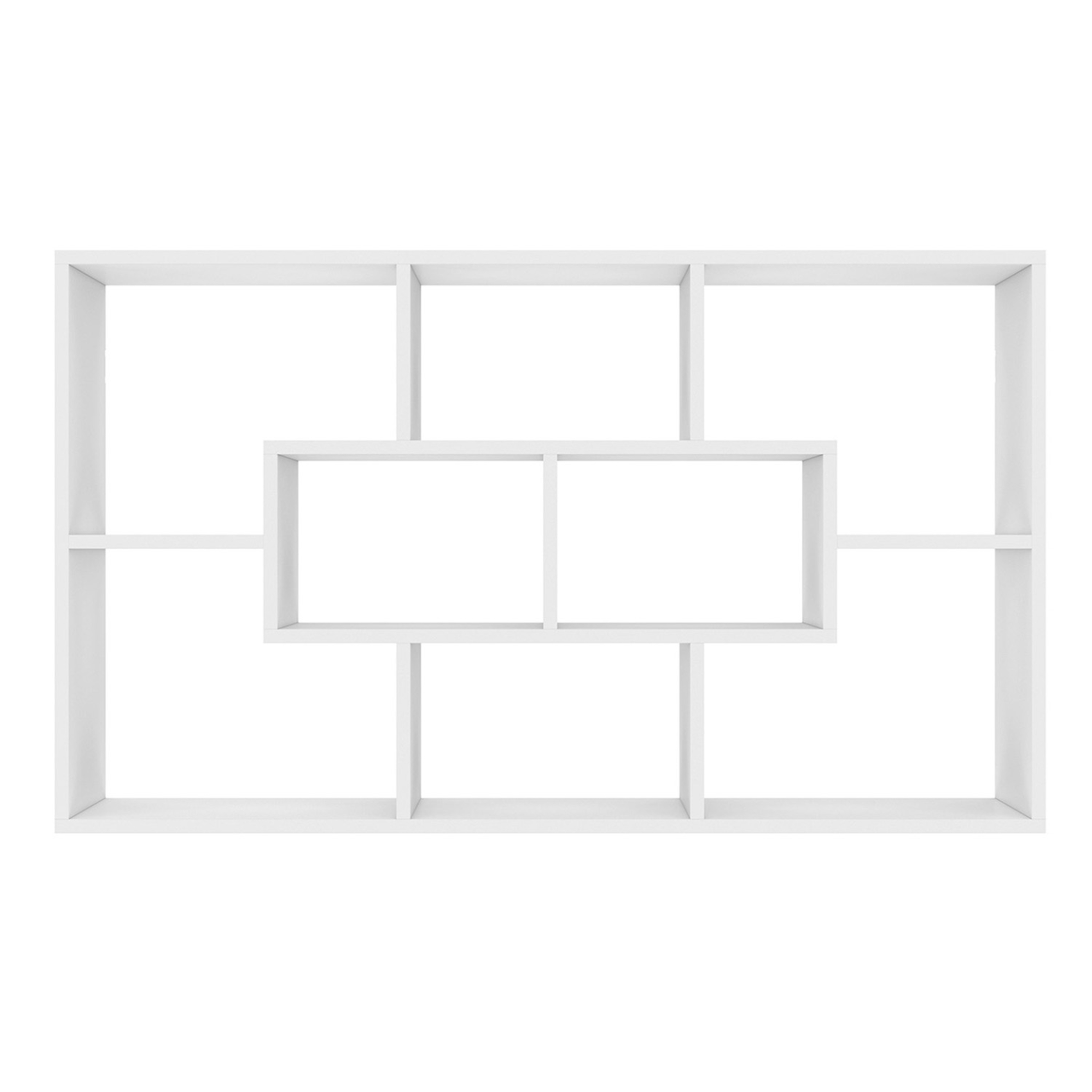 Voir la diapositive 3 : ID MARKET Etagère murale colette avec 8 compartiments blanc