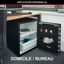 Voir la diapositive 1 : Master lock Coffre-fort  [Ignifuge et Etanche] [XXL 56,6 L] [Combinaison Electronique + Alarme] - LFW205TWC