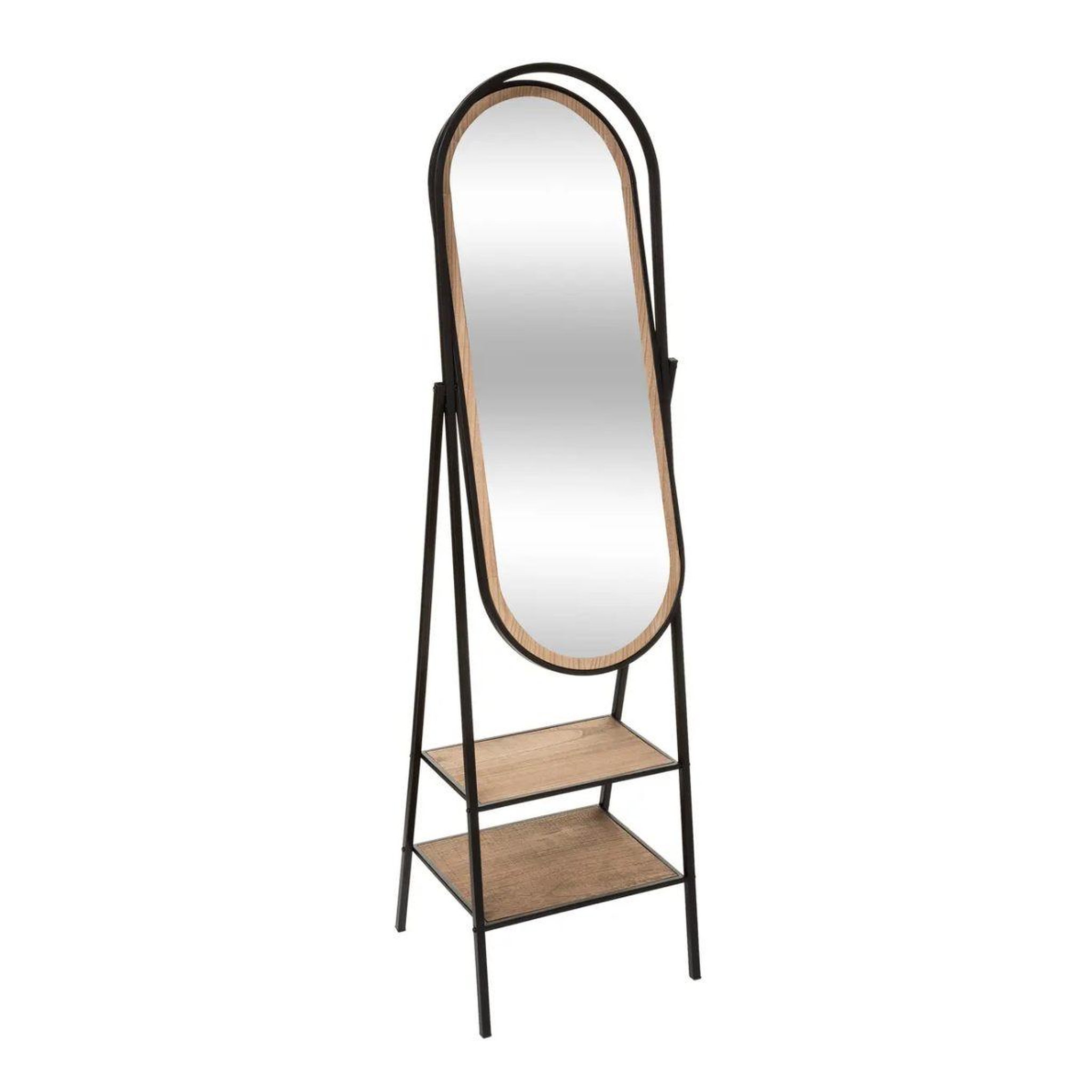 Voir la diapositive 2 : ATMOSPHERA Miroir sur pied  maël  160cm noir