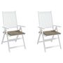 Voir la diapositive 4 : VIDAXL Coussins de chaise jardin lot de 2 taupe 40x40x3cm tissu oxford