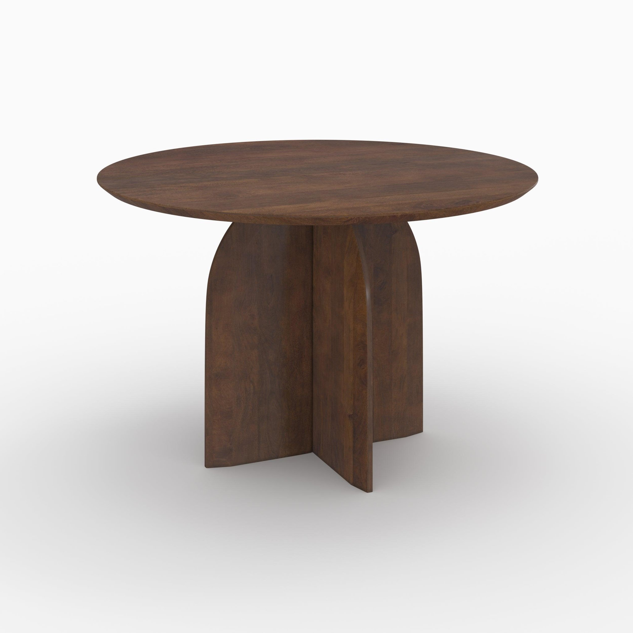 MAISON PAVANE Table ronde en bois de manguier 4 places-caïpi
