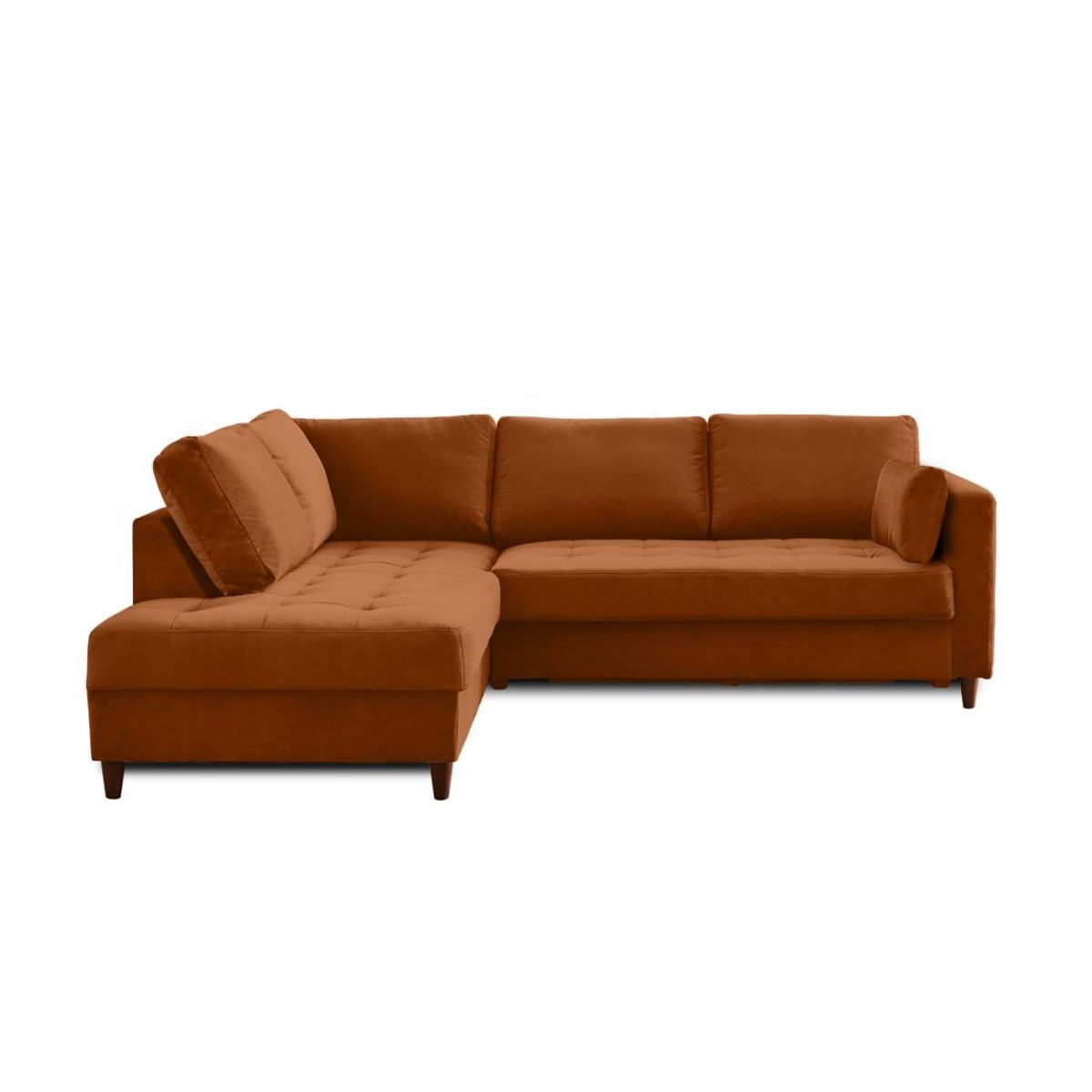 LISA DESIGN Anna - canapé d'angle gauche - 5 places - convertible - en velours