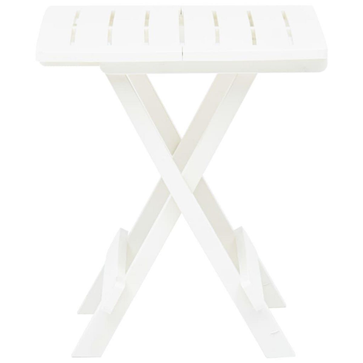 VIDAXL Table pliable de jardin blanc 45x43x50 cm plastique