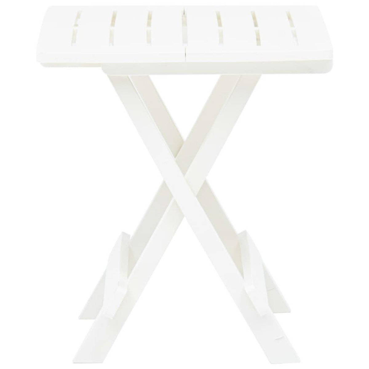 VIDAXL Table pliable de jardin blanc 45x43x50 cm plastique