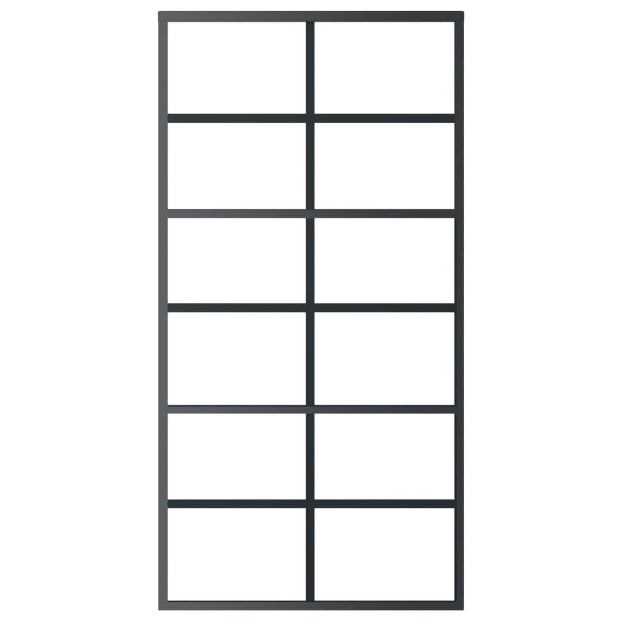Voir la diapositive 3 : VIDAXL Porte coulissante Verre ESG et aluminium 102x205 cm Noir