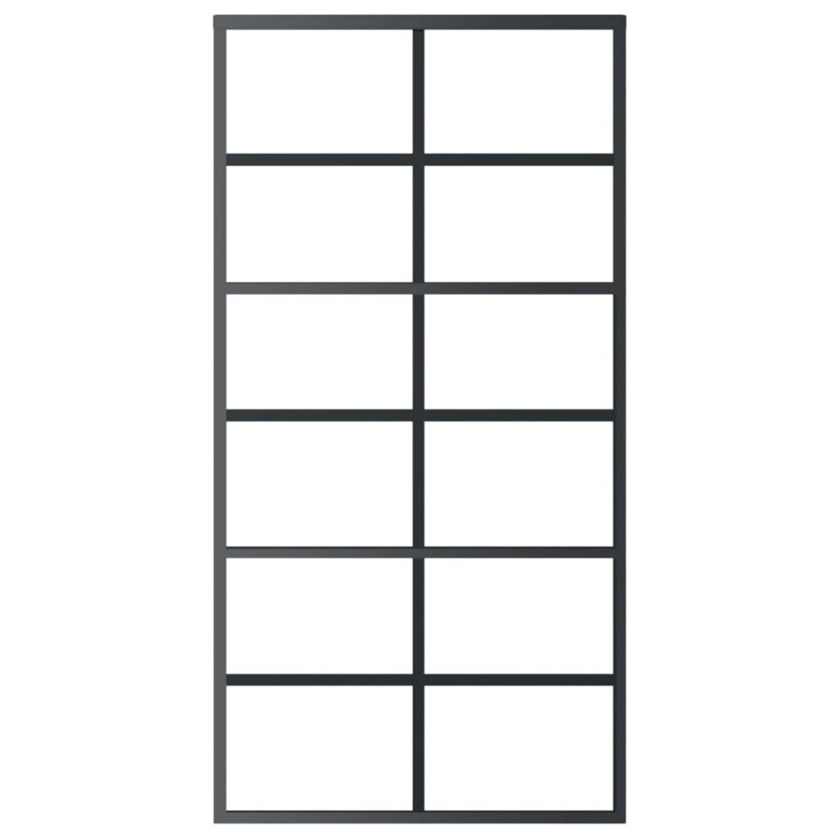 VIDAXL Porte coulissante Verre ESG et aluminium 102x205 cm Noir