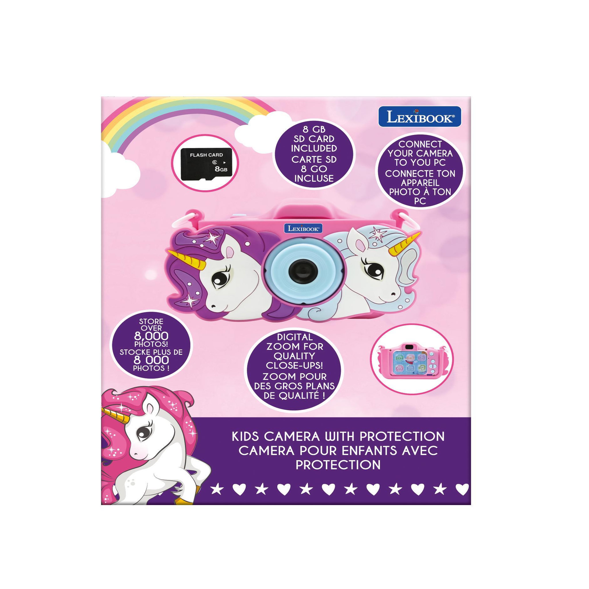 Voir la diapositive 4 : Lexibook Camera avec protection Licorne