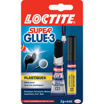 Loctite Colle glue liquide Super glue 3 plastique LOCTITE, 2 g
