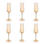 Voir la diapositive 1 : SECRET DE GOURMET Lot de 6 Flûtes à Champagne  Olga  16cl Ambre