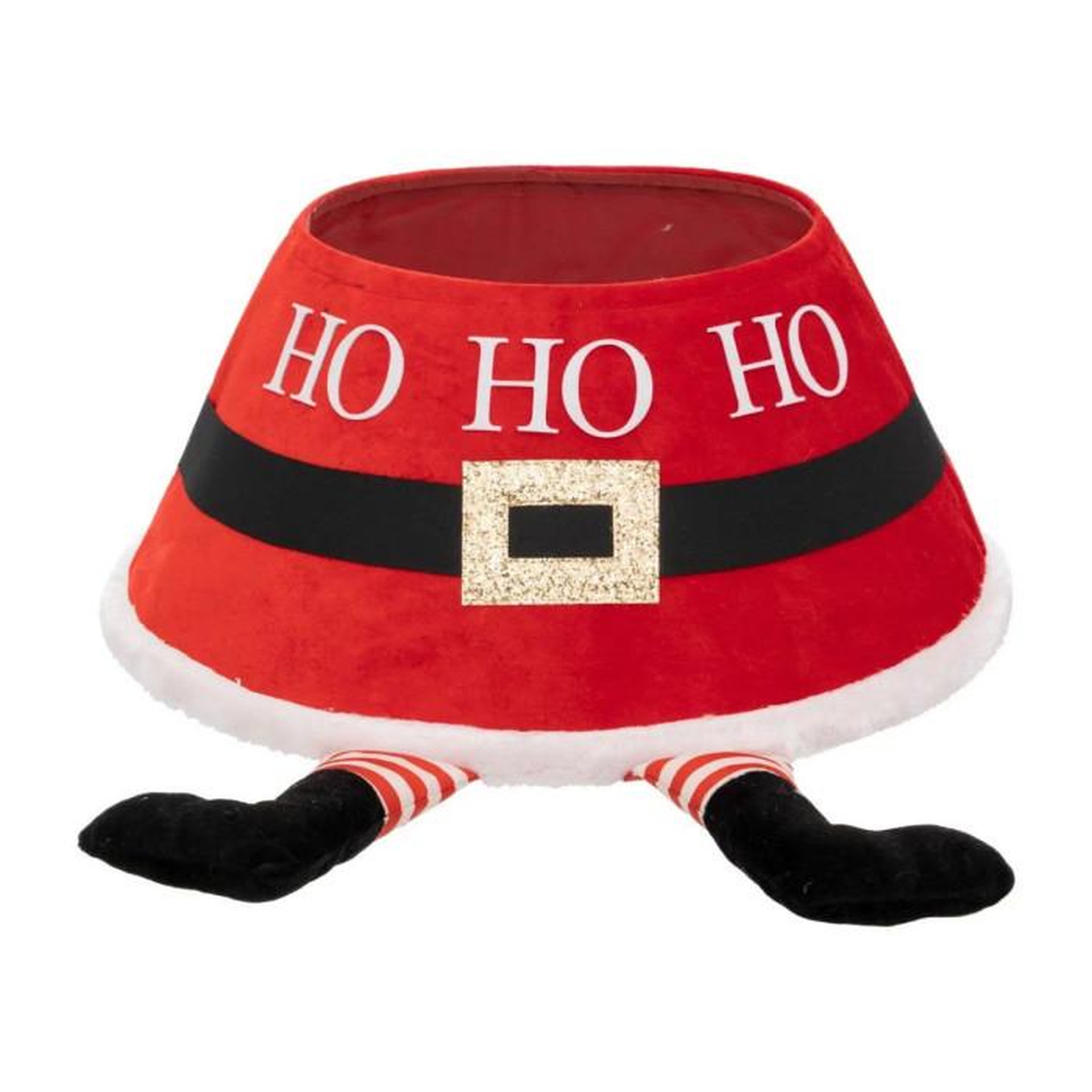 Voir la diapositive 1 : FEERIC LIGHT & CHRISTMAS Pied de Sapin  Ho Ho Ho  56cm Rouge