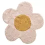 FUTURE HOME Tapis enfant en forme de fleur en coton tufté rose 80x80cm