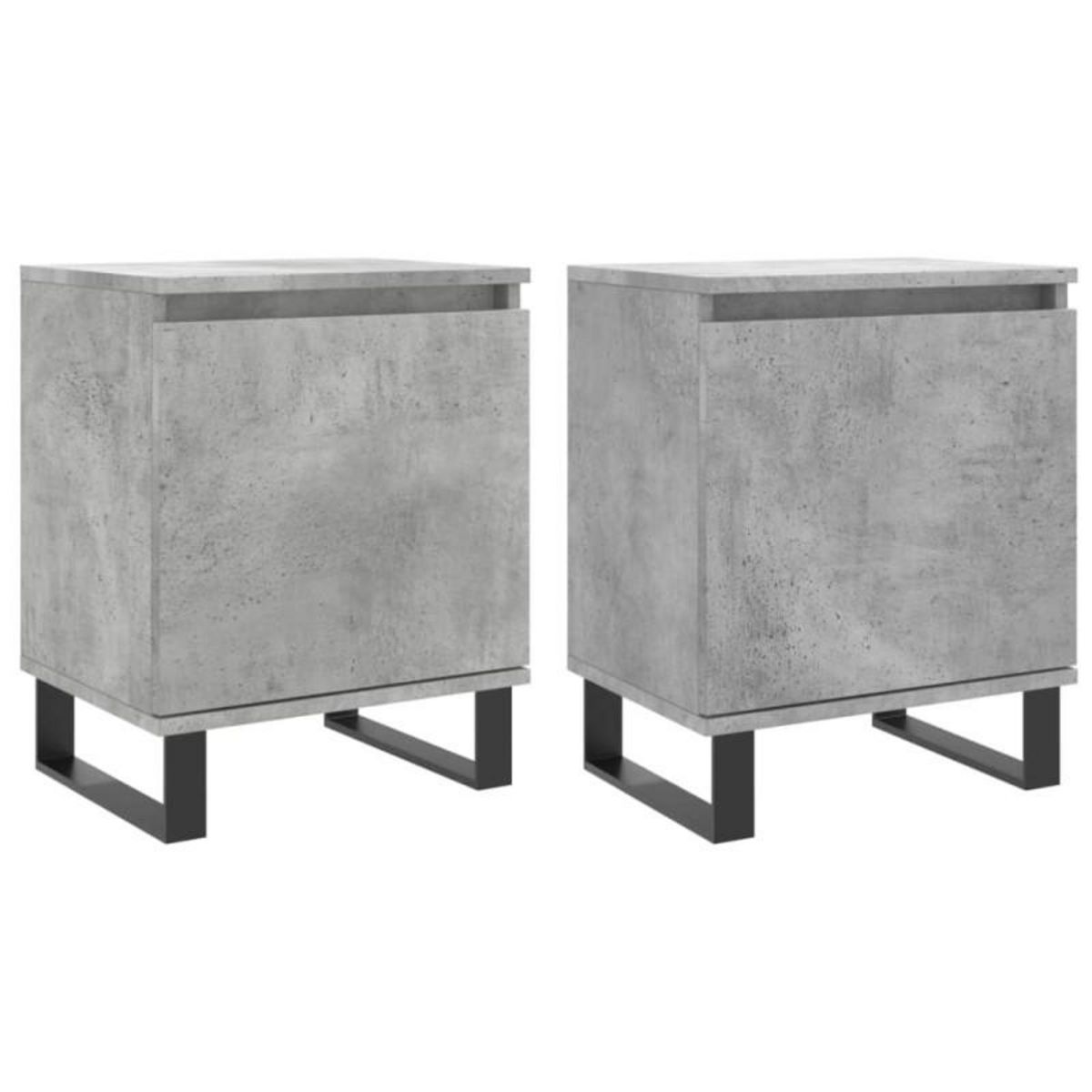 VIDAXL Tables de chevet 2 pcs gris béton 40x30x50 cm bois d ingénierie
