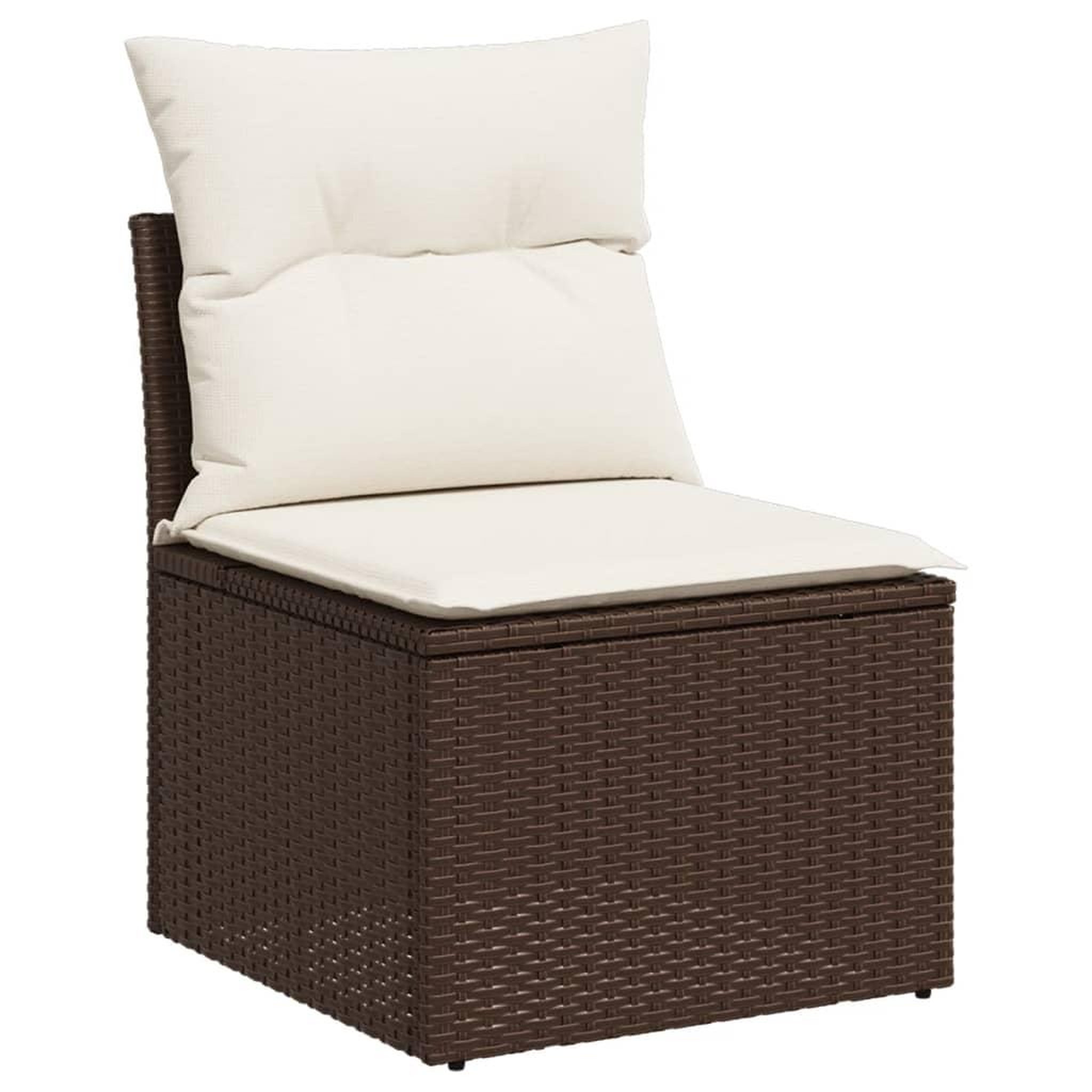 Voir la diapositive 4 : VIDAXL Salon de jardin avec coussins 9 pcs marron resine tressee