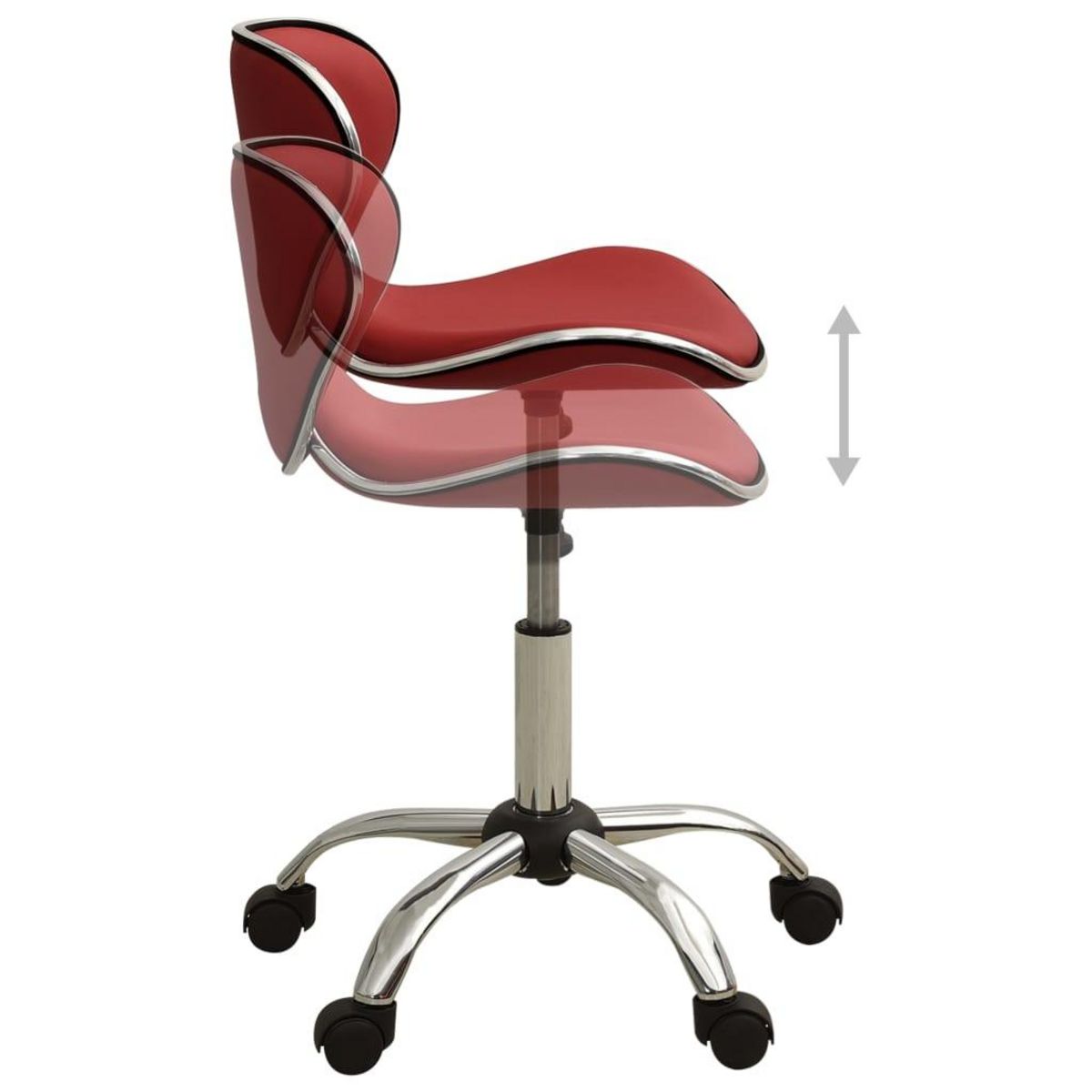 VIDAXL Chaise de bureau Rouge bordeaux Similicuir