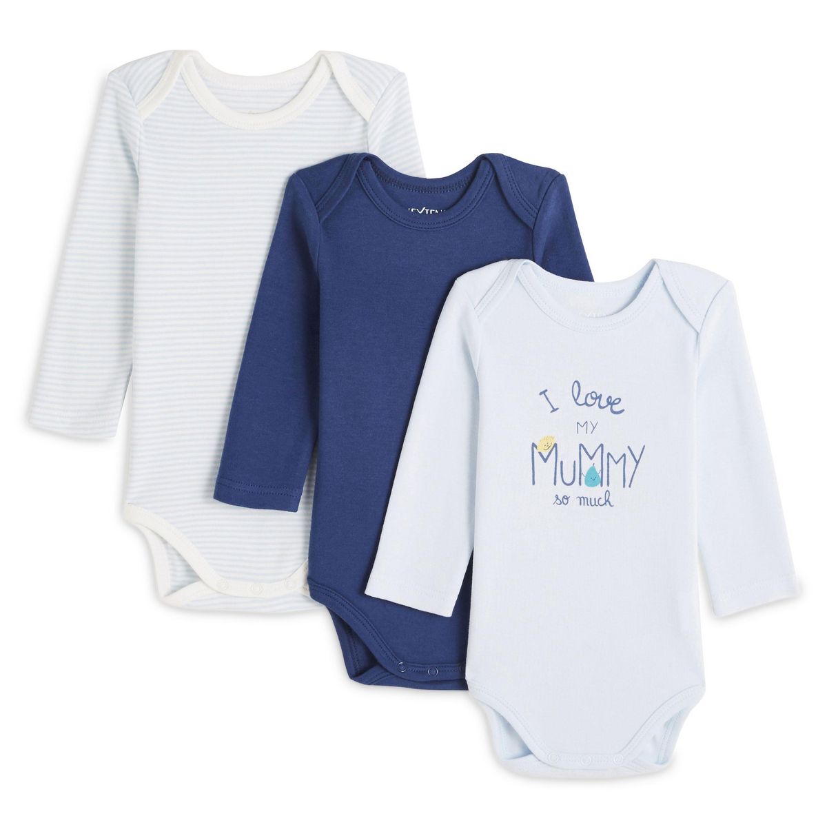 IN EXTENSO Lot de 3 bodies manches longues bébé garçon